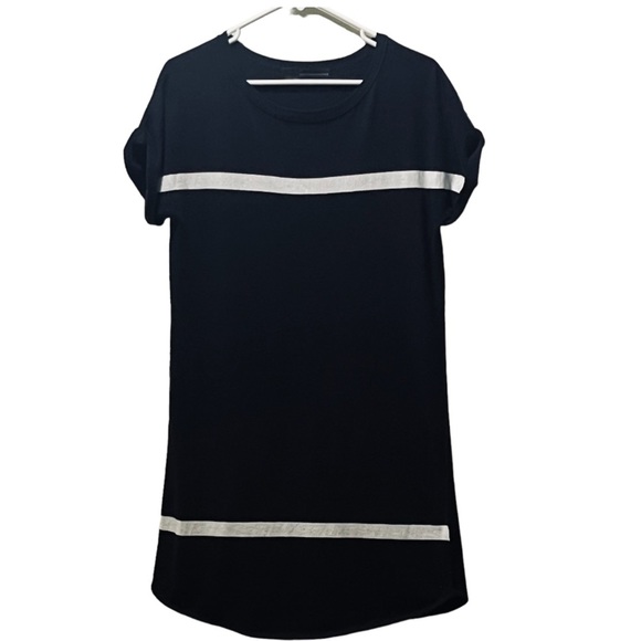 360 Cashmere Cashmere-Blend T-Shirt Dress Black Women's Size Small - Picture 2 of 5